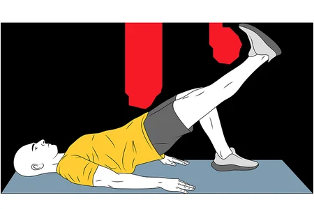 Elevación de pelvis con ext de rodilla