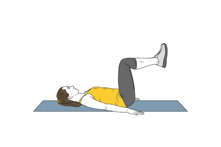 Encogimiento de pelvis tumbado en el suelo