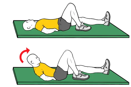 Encogimientos con manos en lumbar