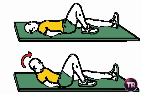 Encogimientos con manos en lumbar