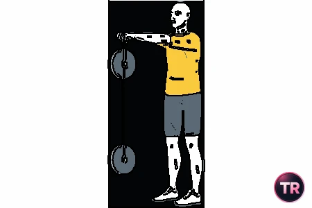 Wind rope with dumbbell in pronation