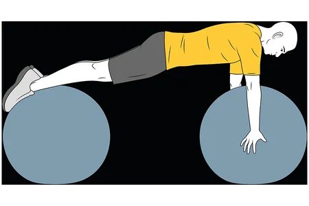 Equilibrio sobre pelotas de pilates