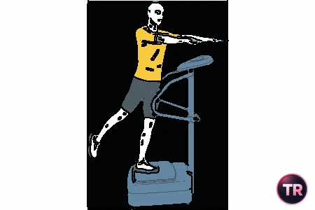 Équilibre sur une jambe sur plateforme vibrante