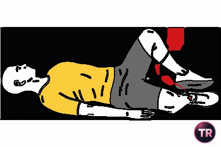 Stretch adductors lying position supine