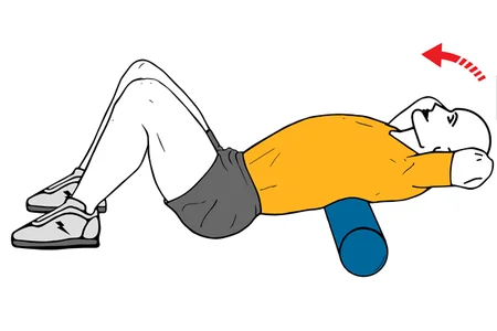 Estiramiento de la columna toracica con roller foam
