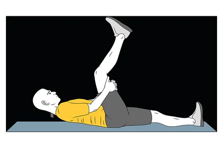 Estiramiento de flexores de cadera boca arriba