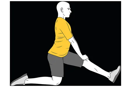 Estiramiento de flexores de una pierna