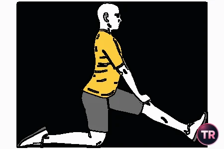 Étirement de fléchisseurs d’une jambe