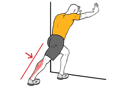 Estiramiento de gemelo de pie