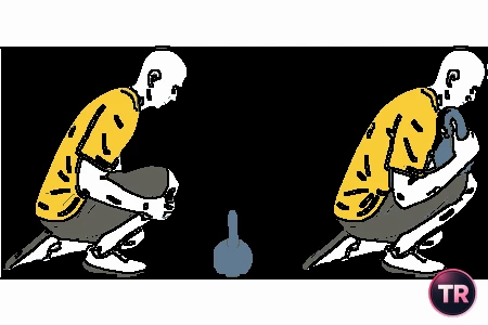 Estiramiento dorsiflexión tobillo con kettbell