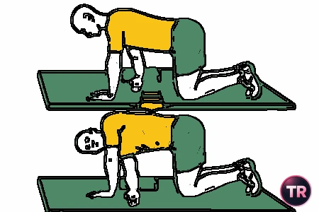 Estiramiento enhebrar aguja con foam roller