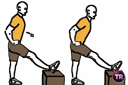 Estiramiento de femoral con apoyo elevado