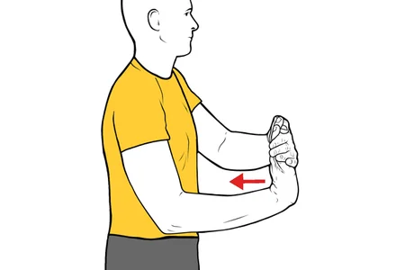 Estiramiento de flexores de muñeca.