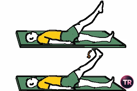 Stretch nerve sciatic in supination