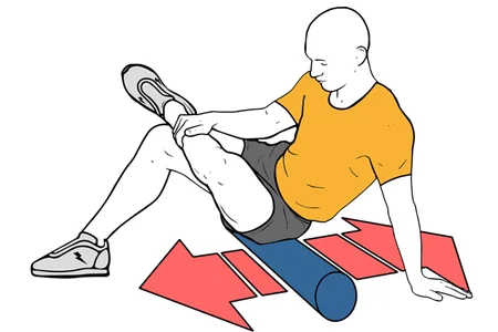 Estiramiento del piramidal con roller foam