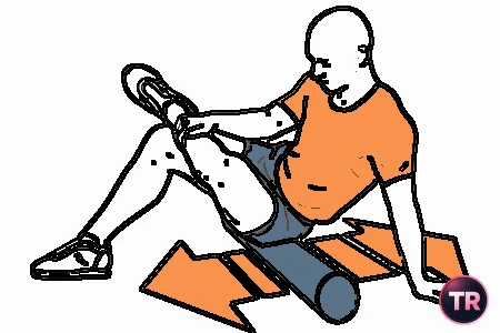 Estiramiento del piramidal con foam roller