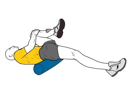 Estiramiento psoas ilíaco sobre roller foam