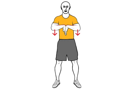 Prayer stretch reverse