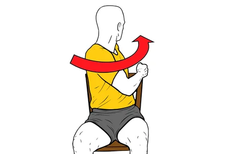 Rotación torácica sentado