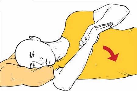 Estiramiento Sleeper o acostado de lado