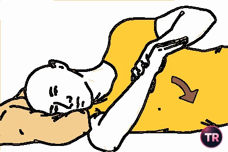 Estiramiento sleeper o acostado de lado