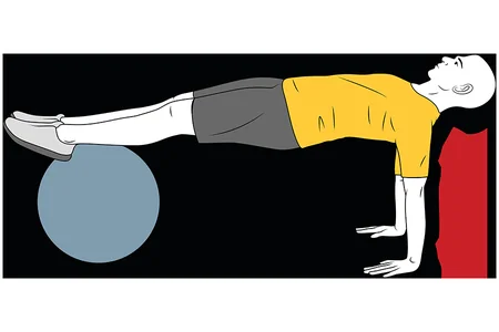 Extensión de tríceps con talones apoyados