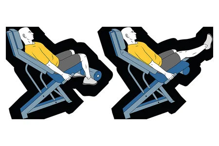 Extensión de una pierna en máquina
