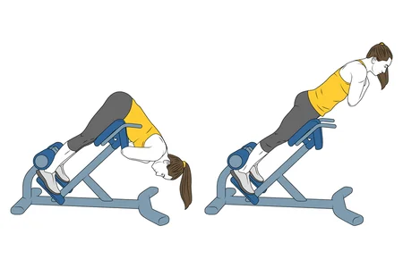 Extensión lumbar en silla romana