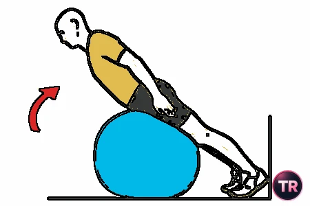 Lower-back extension on a stability ball