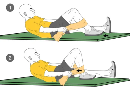 Flexión de cadera y rodilla asistida