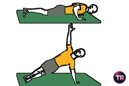 Flexión de brazos y plancha lateral