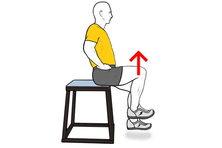 Hip flexion in chair high