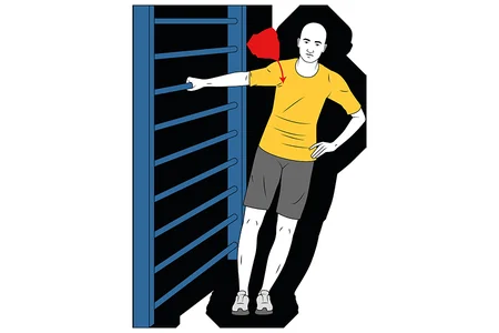 Flexion de brazo cogido lateral a espaldera