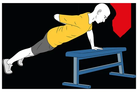 Flexion de brazo con apoyo sobre banco