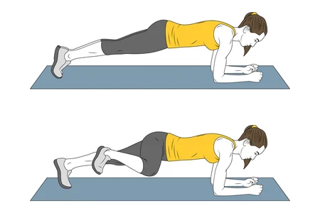 Plancha y patada lateral