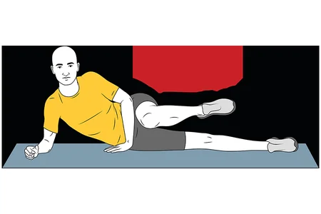 Flexión de rodilla recostado en el suelo