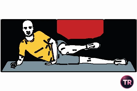 Knee flexion reclined on the floor