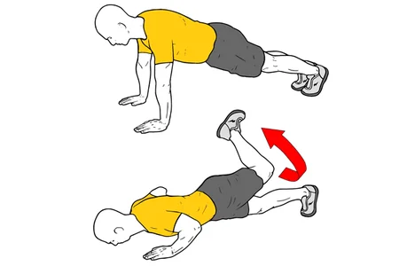 Flexiones con extensión y giro de cadera o Escorpion