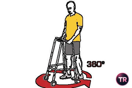 Giro 360º con andador