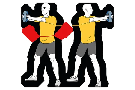 Giro de cintura de pie con disco