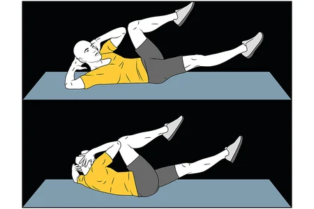 Giros de tronco contra rodilla flexionada del mismo lado