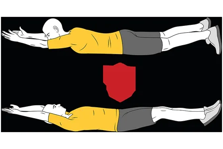 Giros del cuerpo con brazos y piernas estiradas