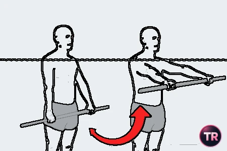 Hidroterapia: elevación frontal de hombro con pica
