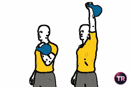Kettlebell: press de hombro a una mano