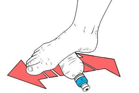 Masaje para fascitis plantar con hielo