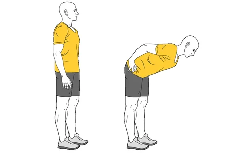 Flexión de tronco inclinado hacia delante