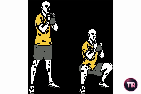 Media sentadilla con Kettlebell