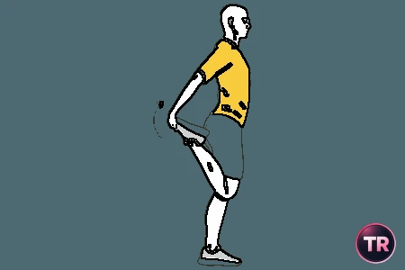 Estiramiento de cuádriceps de pie
