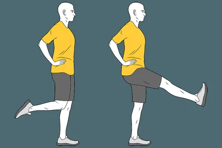 Extensión y flexión de cadera de  pie