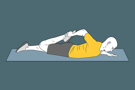 Estiramiento de cuádriceps tumbado boca abajo